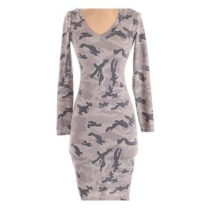Chaser Long Sleeve Camo Dress